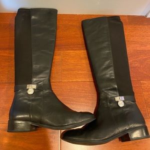 Michael Kors real leather black high knee boots